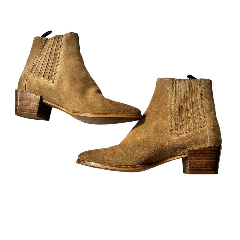 rag & bone Rover Chelsea Boots Tan Suede Ankle Booties Women's EU 37